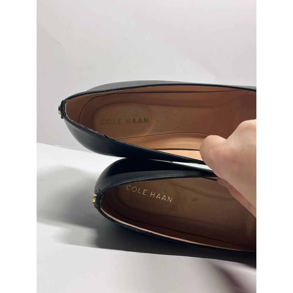 Cole Haan The Go-To Pump Shoes Block Heel Black Leather Womens 8 - Picture 10 of 10